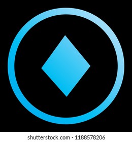 An Illustrated Icon Isolated on a Background - Diamonds Card Suit
