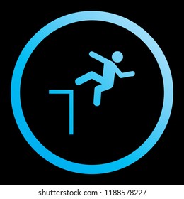 An Illustrated Icon Isolated on a Background - Danger of Falling