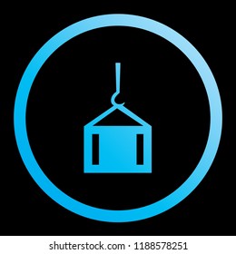 An Illustrated Icon Isolated on a Background - Crane Lift