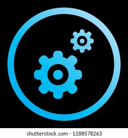 An Illustrated Icon Isolated on a Background - Cogs