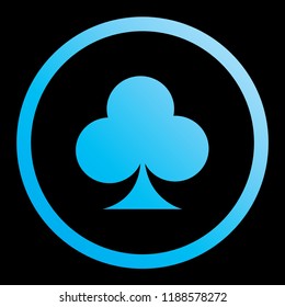 An Illustrated Icon Isolated on a Background - Clubs Card Suit