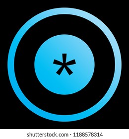 An Illustrated Icon Isolated on a Background - Circle Asterisk Filled