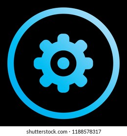 An Illustrated Icon Isolated on a Background - Cog
