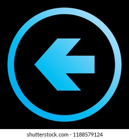 An Illustrated Icon Isolated on a Background - Arrow Left