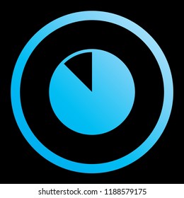 An Illustrated Icon Isolated on a Background - 87 Percent Pie Chart