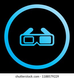 An Illustrated Icon Isolated on a Background - 3D Glasses