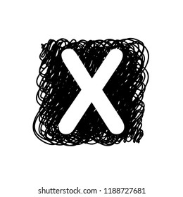 An Illustrated Icon Isolated on a Background - X