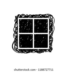 An Illustrated Icon Isolated on a Background - Web Wireframe Square Split