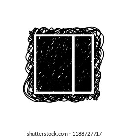 An Illustrated Icon Isolated on a Background - Web Wireframe Split Right
