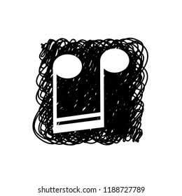 An Illustrated Icon Isolated on a Background - Upside Down Semi Quavers