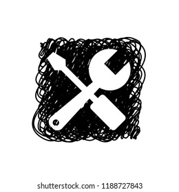 An Illustrated Icon Isolated on a Background - Tools