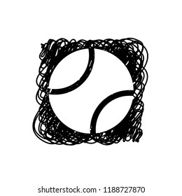 An Illustrated Icon Isolated on a Background - Tennis Ball