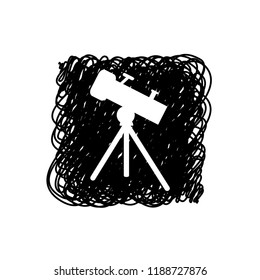 An Illustrated Icon Isolated on a Background - Telescope