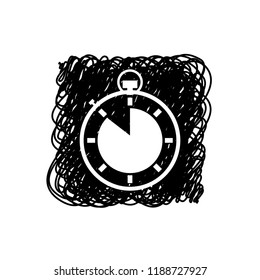 An Illustrated Icon Isolated on a Background - Stopwatch 7 Eighths Complete