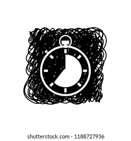 An Illustrated Icon Isolated on a Background - Stopwatch 5 Eighths Complete