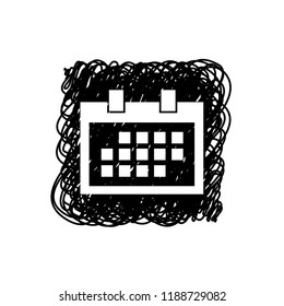 An Illustrated Icon Isolated on a Background - Square Calendar