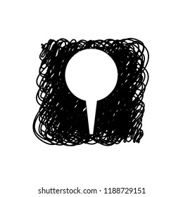 An Illustrated Icon Isolated on a Background - Small Map Pointer