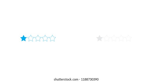 An Illustrated Icon Isolated on a Background - 1 Star Rating