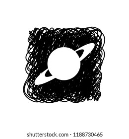 An Illustrated Icon Isolated on a Background - Ring Planet