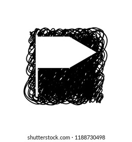 An Illustrated Icon Isolated on a Background - Rectangular Triangle Flag