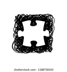 An Illustrated Icon Isolated on a Background - Puzzle Piece
