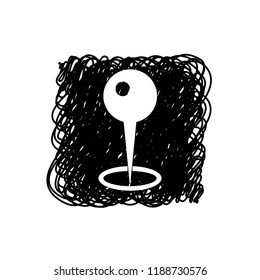 An Illustrated Icon Isolated on a Background - Pin