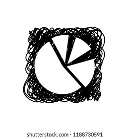 An Illustrated Icon Isolated on a Background - Pie Chart