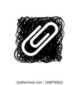 An Illustrated Icon Isolated on a Background - Paperclip