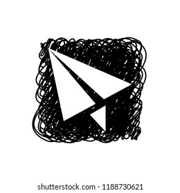 An Illustrated Icon Isolated on a Background - Paper Plane