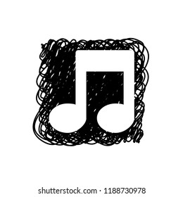 An Illustrated Icon Isolated on a Background - Musical Notes