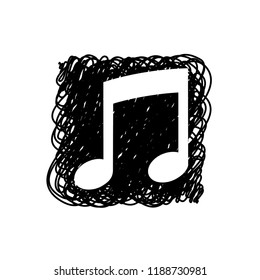 An Illustrated Icon Isolated on a Background - Musical Note