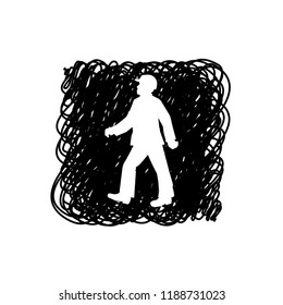An Illustrated Icon Isolated on a Background - Man with Safety Hat