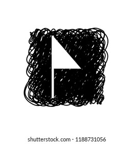 An Illustrated Icon Isolated on a Background - Low Triangular Flag