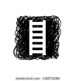 An Illustrated Icon Isolated on a Background - Ladder
