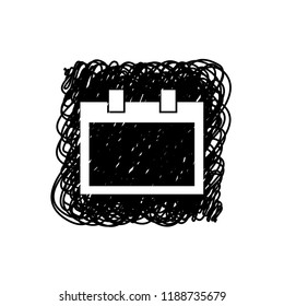 An Illustrated Icon Isolated on a Background - Empty Square Calendar
