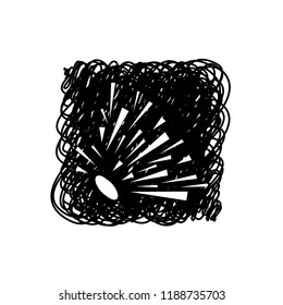 An Illustrated Icon Isolated on a Background - Explosion with Pieces