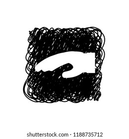 An Illustrated Icon Isolated on a Background - Hand Palm Down