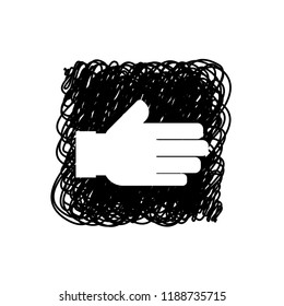 An Illustrated Icon Isolated on a Background - Hand Shake Side