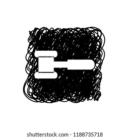 An Illustrated Icon Isolated on a Background - Hammer