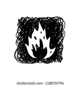 An Illustrated Icon Isolated on a Background - Flames
