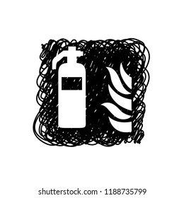 An Illustrated Icon Isolated on a Background - Fire Extinguisher with Fire