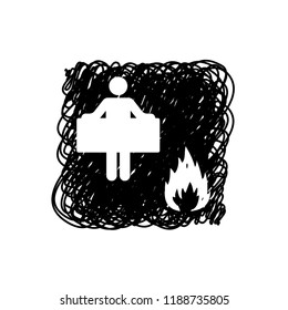 An Illustrated Icon Isolated on a Background - Fire Blanket