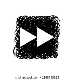 An Illustrated Icon Isolated on a Background - Fast Forward
