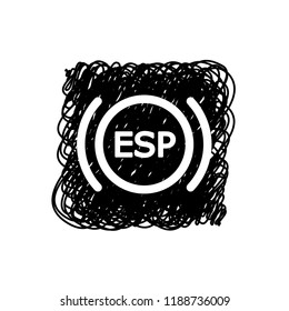 An Illustrated Icon Isolated on a Background - Electronic Stability Programme Light