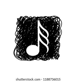 An Illustrated Icon Isolated on a Background - Demi Semi Quaver