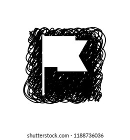 An Illustrated Icon Isolated on a Background - Cut Out Flag Waving