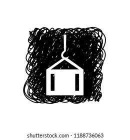 An Illustrated Icon Isolated on a Background - Crane Lift