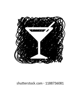 An Illustrated Icon Isolated on a Background - Cocktail