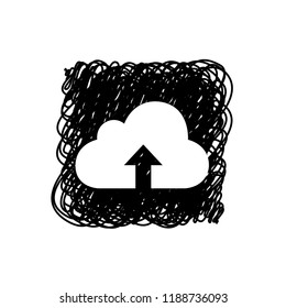 An Illustrated Icon Isolated on a Background - Cloud Upload