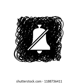 An Illustrated Icon Isolated on a Background - Bell Mute